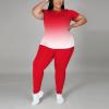 imagePINSV Plus Size Outfits For Women 2 Piece Sets 1x5xGradient Red