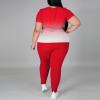 imagePINSV Plus Size Outfits For Women 2 Piece Sets 1x5xGradient Red