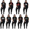 imagePINSV Plus Size Outfits For Women 2 Piece Sets 1x5xPrint Queen