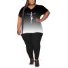 imagePINSV Womens Plus Size 2 Piece Outfits Sweatsuits Tracksuit Loungewear SetsBblack Gradient P