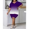 imagePINSV Womens Plus Size 2 Piece Outfits Sweatsuits Tracksuit Loungewear SetsPurple Gradient