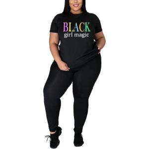 imagePINSV Plus Size Outfits For Women 2 Piece Sets 1x5xBlack Girl Magic