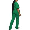 imagePINSV Women 2 Piece Outfits Short Sleeve Top and Flare Pants Lounge Sets TracksuitGreen