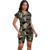 imagePINSV Women 2 Piece Outfits Summer Sweatsuits Biker Short Workout Jogger SetsCamouflage