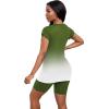 imagePINSV Women 2 Piece Outfits Summer Sweatsuits Biker Short Workout Jogger SetsGreen a