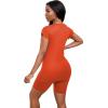 imagePINSV Women 2 Piece Outfits Summer Sweatsuits Biker Short Workout Jogger SetsOrange