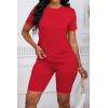 imagePINSV Womens 2 Piece Outfits Summer Printing Bodycon Short Pants Workout SetsBred