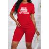 imagePINSV Womens 2 Piece Outfits Summer Printing Bodycon Short Pants Workout SetsCred