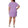 imagePINSV Womens Casual Summer T Shirt Dresses Short Sleeve Tunic Dress with PocketsPale Purple