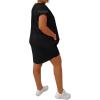 imagePINSV Womens Casual Summer T Shirt Dresses Short Sleeve Tunic Dress with PocketsV Black