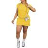 imagePINSV Womens Summer Casual T Shirt Dresses Crew Neck Short Sleeve Tunic DressYellow