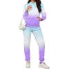imagePINSV Sweatsuit Outfits For Women 2 Piece Set Casual Jogging Suits TracksuitsBlue Purple Gradient