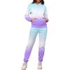 imagePINSV Sweatsuit Outfits For Women 2 Piece Set Casual Jogging Suits TracksuitsBlue Purple Gradient