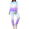 imagePINSV Sweatsuit Outfits For Women 2 Piece Set Casual Jogging Suits TracksuitsBlue Purple Gradient