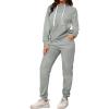 imagePINSV Sweatsuit Outfits For Women 2 Piece Set Casual Jogging Suits TracksuitsLight Gray