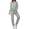 imagePINSV Sweatsuit Outfits For Women 2 Piece Set Casual Jogging Suits TracksuitsLight Gray