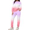 imagePINSV Sweatsuit Outfits For Women 2 Piece Set Casual Jogging Suits TracksuitsPurple Pink Gradient