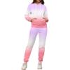 imagePINSV Sweatsuit Outfits For Women 2 Piece Set Casual Jogging Suits TracksuitsPurple Pink Gradient