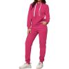 imagePINSV Sweatsuit Outfits For Women 2 Piece Set Casual Jogging Suits TracksuitsRose Red
