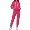 imagePINSV Sweatsuit Outfits For Women 2 Piece Set Casual Jogging Suits TracksuitsRose Red