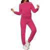 imagePINSV Sweatsuit Outfits For Women 2 Piece Set Casual Jogging Suits TracksuitsRose Red