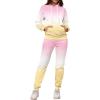 imagePINSV Sweatsuit Outfits For Women 2 Piece Set Casual Jogging Suits TracksuitsYellow Pink Gradient
