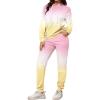 imagePINSV Sweatsuit Outfits For Women 2 Piece Set Casual Jogging Suits TracksuitsYellow Pink Gradient