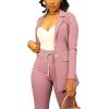 imagePINSV Women Casual Blazer Work Business Open Front Long Sleeve Suit JacketHpink