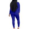 imagePINSV Womens Tracksuits 2 Piece Outfits Sweatsuit Long Sleeve Top Jogger Legging Pants SetsBlue