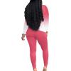 imagePINSV Womens Tracksuits 2 Piece Outfits Sweatsuit Long Sleeve Top Jogger Legging Pants SetsPink Gradient