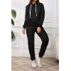imagePINSV Sweatsuits Women 2 Piece Outfits Casual Jogging Suits Long Sleeve Hoodie Sweatpants Two Piece Tracksuits SetsBlack