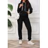 imagePINSV Sweatsuits Women 2 Piece Outfits Casual Jogging Suits Long Sleeve Hoodie Sweatpants Two Piece Tracksuits SetsBlack