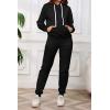 imagePINSV Sweatsuits Women 2 Piece Outfits Casual Jogging Suits Long Sleeve Hoodie Sweatpants Two Piece Tracksuits SetsBlack