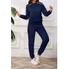 imagePINSV Sweatsuits Women 2 Piece Outfits Casual Jogging Suits Long Sleeve Hoodie Sweatpants Two Piece Tracksuits SetsDark Blue