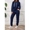 imagePINSV Sweatsuits Women 2 Piece Outfits Casual Jogging Suits Long Sleeve Hoodie Sweatpants Two Piece Tracksuits SetsDark Blue
