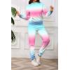 imagePINSV Sweatsuits Women 2 Piece Outfits Casual Jogging Suits Long Sleeve Hoodie Sweatpants Two Piece Tracksuits SetsPink Blue Gradient