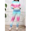imagePINSV Sweatsuits Women 2 Piece Outfits Casual Jogging Suits Long Sleeve Hoodie Sweatpants Two Piece Tracksuits SetsPink Blue Gradient