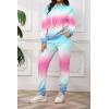 imagePINSV Sweatsuits Women 2 Piece Outfits Casual Jogging Suits Long Sleeve Hoodie Sweatpants Two Piece Tracksuits SetsPink Blue Gradient
