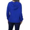 imagePINSV Women Quarter Zip Hoodie Sweatshirt Basic Long Sleeve Pullover Loose Fit Half Zipper SweatshirtsBlue
