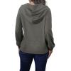 imagePINSV Women Quarter Zip Hoodie Sweatshirt Basic Long Sleeve Pullover Loose Fit Half Zipper SweatshirtsDark Grey