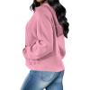 imagePINSV Women Quarter Zip Hoodie Sweatshirt Basic Long Sleeve Pullover Loose Fit Half Zipper SweatshirtsPink