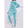 imagePINSV 2 Piece Outfits Velour Tracksuit For Women Zip Up Hoodie Velvet Jogging Sweatsuit Workout Sets Solid Light Blue L
