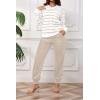imagePINSV Sweat Suit For Women 2 Piece Set Jogger Outfits Lounge Sets Casual TracksuitApricot