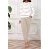 imagePINSV Sweat Suit For Women 2 Piece Set Jogger Outfits Lounge Sets Casual TracksuitApricot