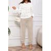 imagePINSV Sweat Suit For Women 2 Piece Set Jogger Outfits Lounge Sets Casual TracksuitApricot