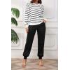 imagePINSV Sweat Suit For Women 2 Piece Set Jogger Outfits Lounge Sets Casual TracksuitBlack