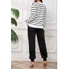 imagePINSV Sweat Suit For Women 2 Piece Set Jogger Outfits Lounge Sets Casual TracksuitBlack