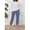imagePINSV Sweat Suit For Women 2 Piece Set Jogger Outfits Lounge Sets Casual TracksuitBlue