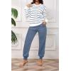 imagePINSV Sweat Suit For Women 2 Piece Set Jogger Outfits Lounge Sets Casual TracksuitBlue