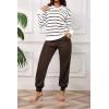 imagePINSV Sweat Suit For Women 2 Piece Set Jogger Outfits Lounge Sets Casual TracksuitBrown
